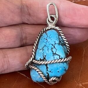 Turquoise & Silver Pendant
